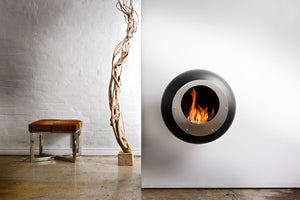 Cocoon Fires Vellum Wall-Mounted BLACK - Ethanol Fireplace