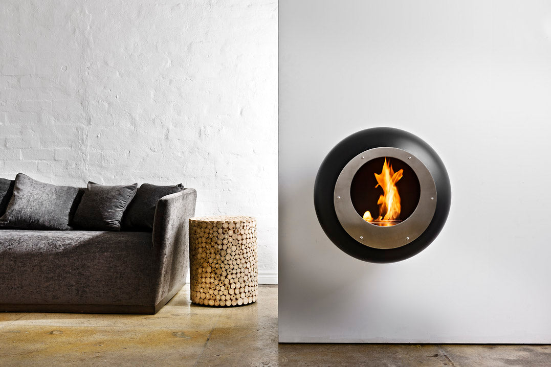 Cocoon Fires Vellum Wall-Mounted BLACK - Ethanol Fireplace