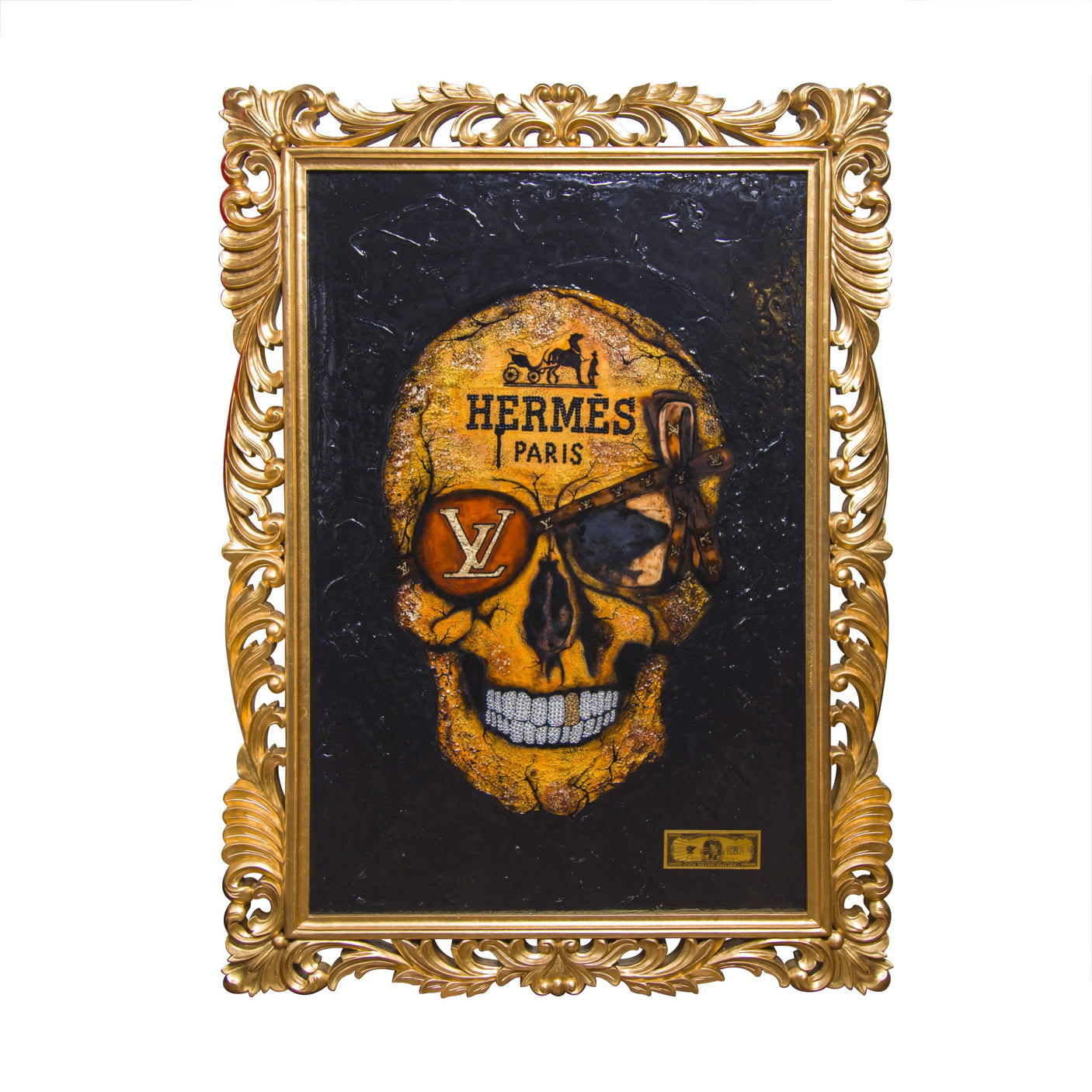 Hermes Skull Canvas by Cristian Constantin