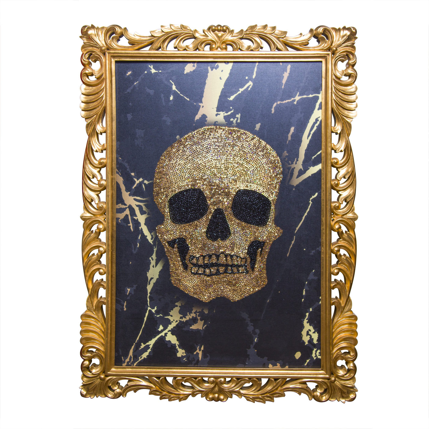 Gold Skull Canvas by Cristian Constantin