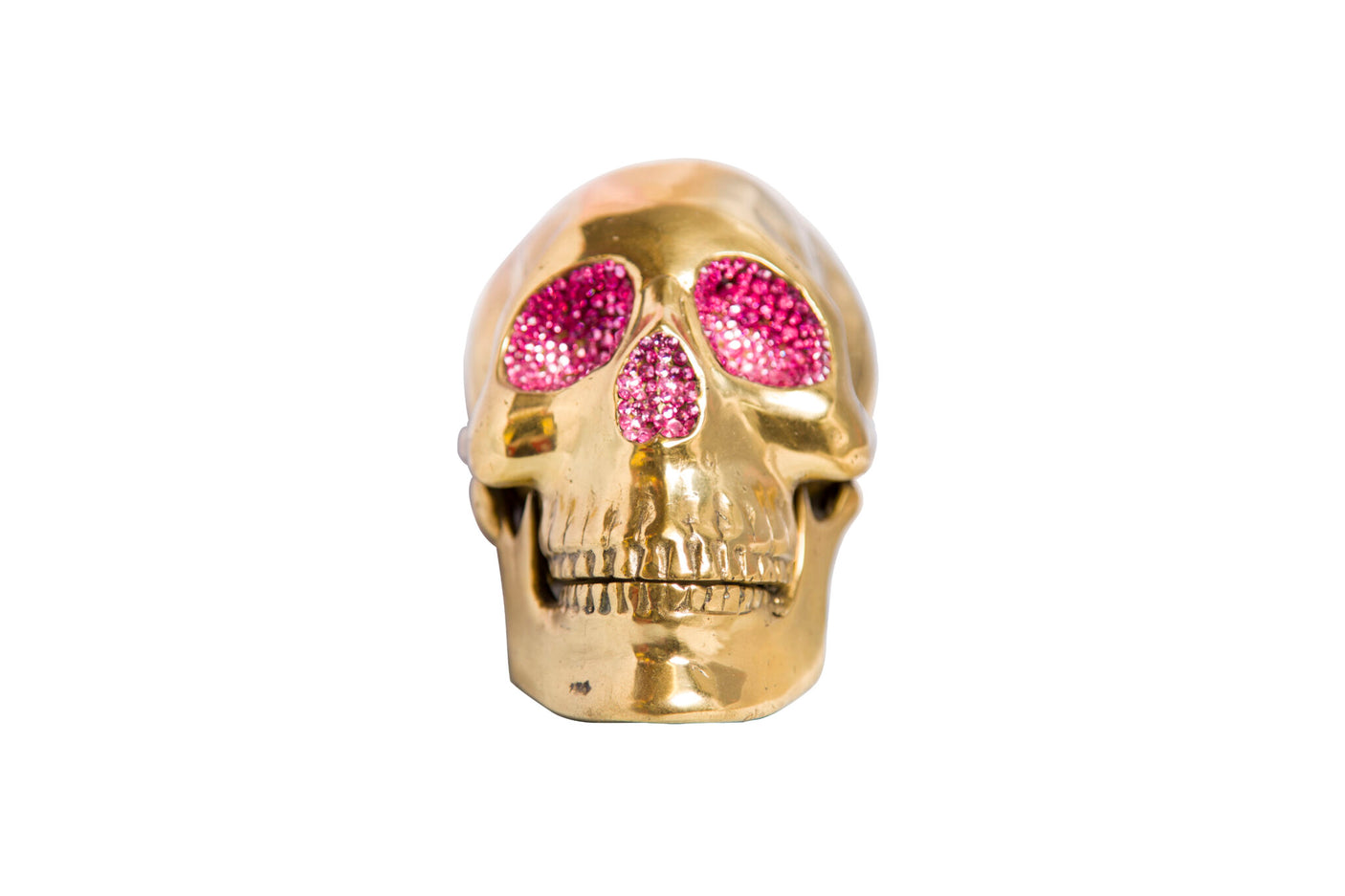 Brass Skull with Genuine Swarovski