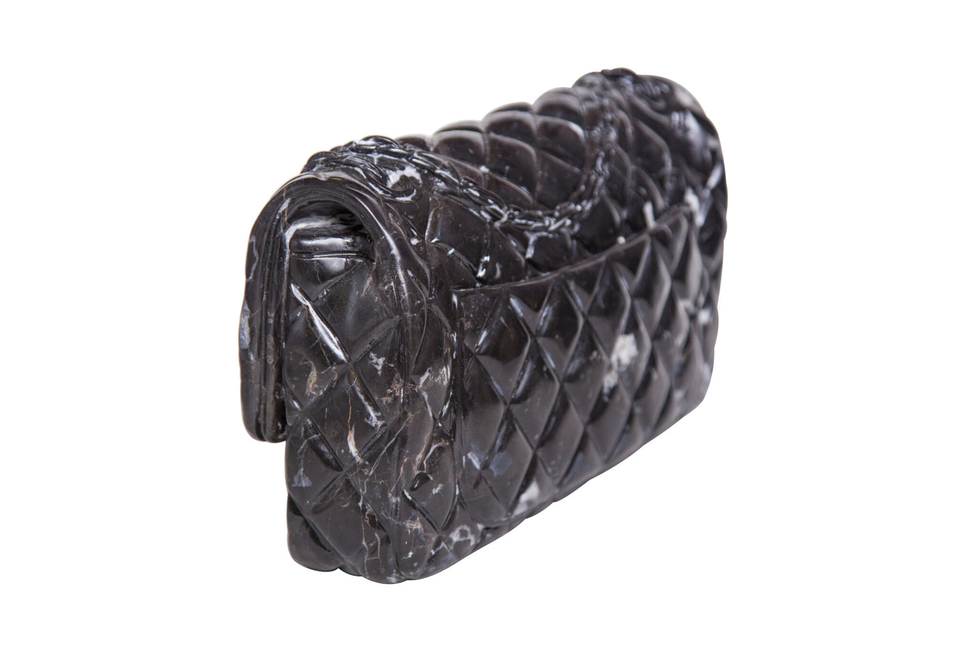 Black Marble Chanel Clutch Bag Sculpture