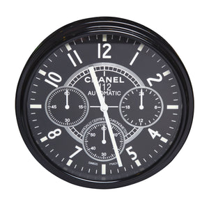 Chanel Chrono Black Wall Clock