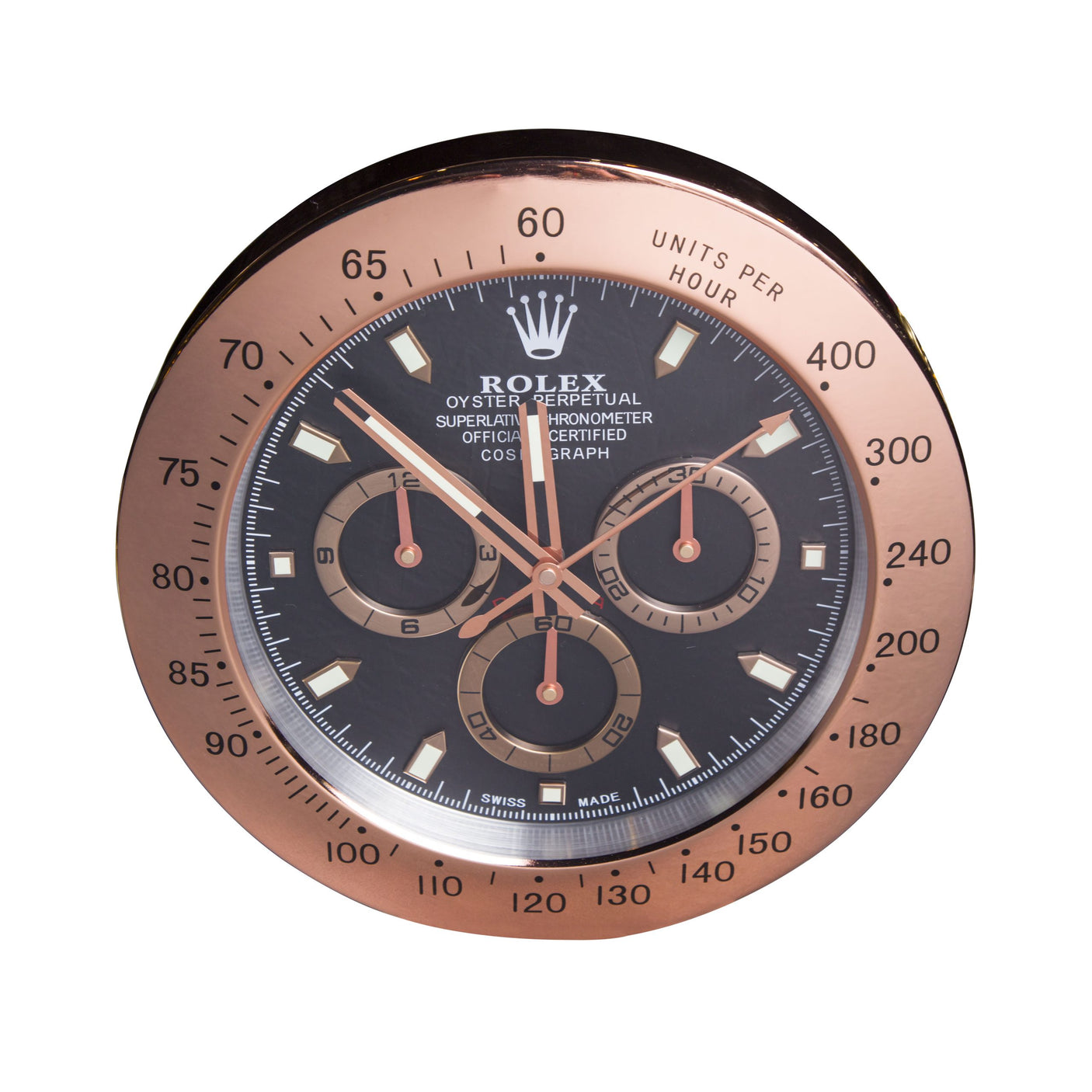 Rolex Oyster Chrono Copper & Black Wall Clock