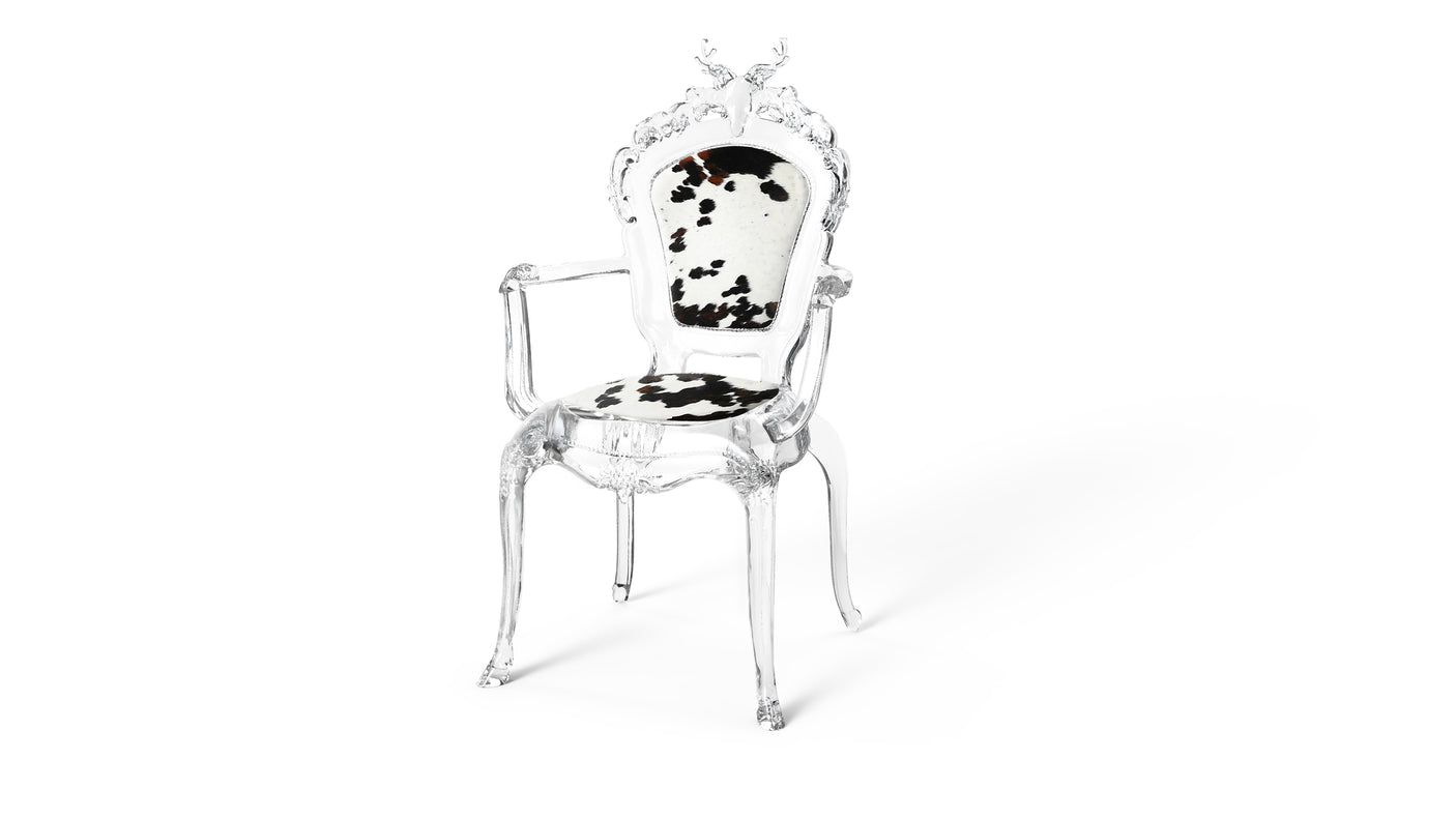 Deer Sculpture Art Chair - white