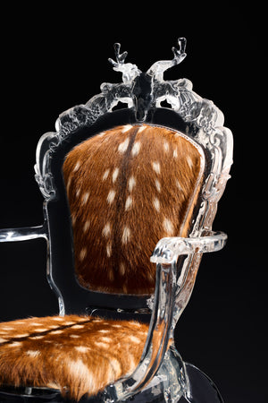 Deer Sculpture Art Chair - brown