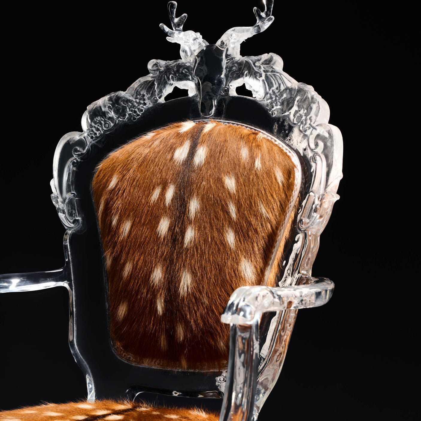 Deer Sculpture Art Chair - brown