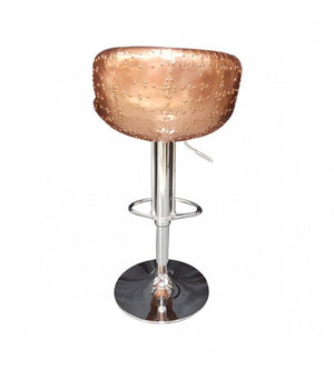 The Baron X2 Copper and Black Leather Bar Stool