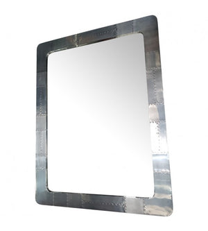 Large Rectangle Wall/Floor Aluminium Aviator Mirror (*also available in copper and polished brass)