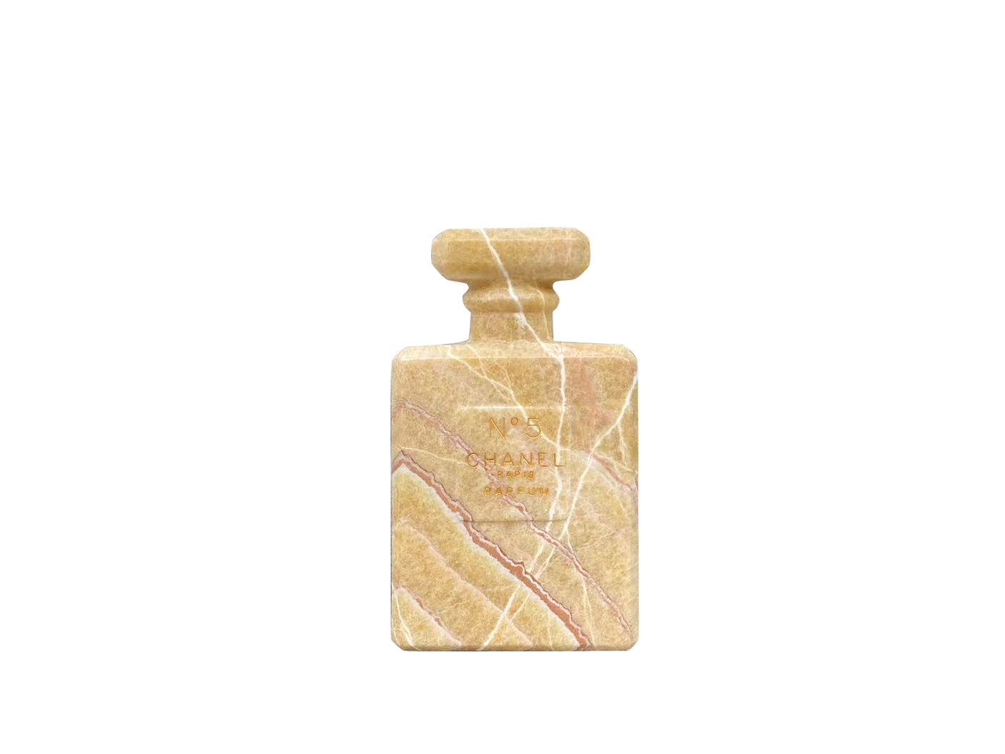 Cream Marble Chanel No5 Perfume Sculpture