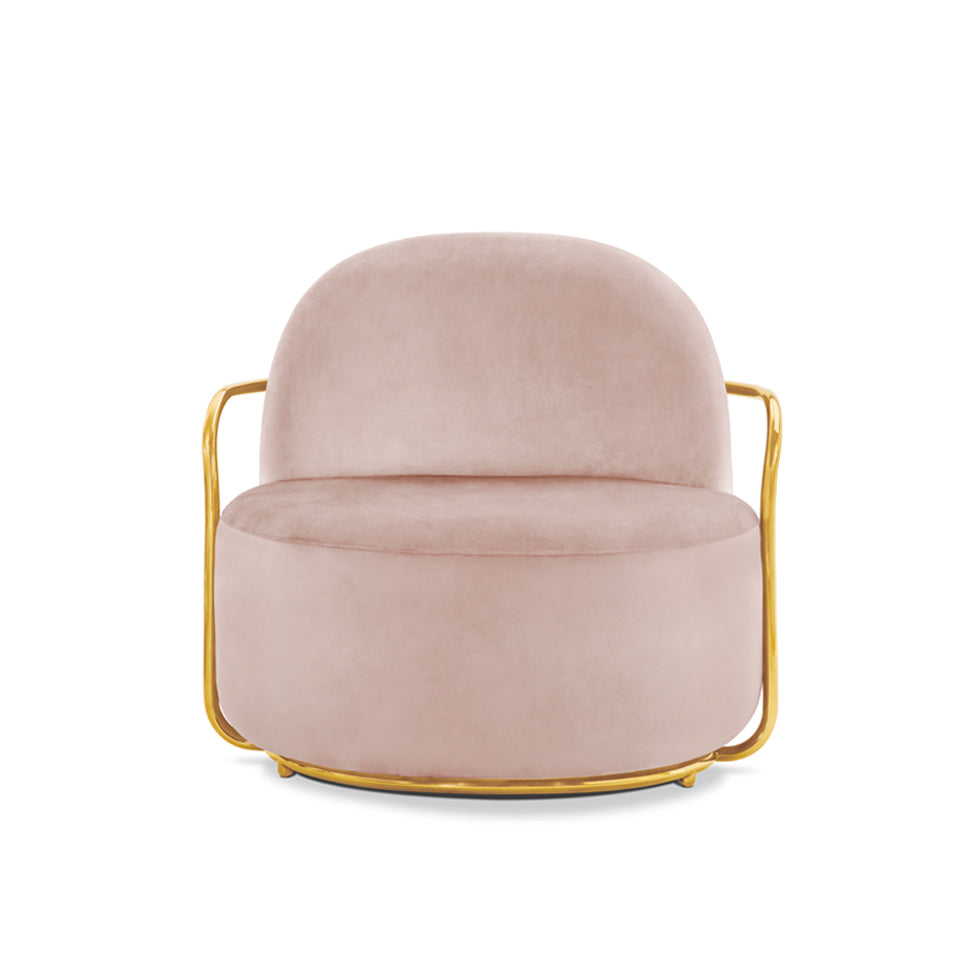 Orion Lounge Chair Blush Rose