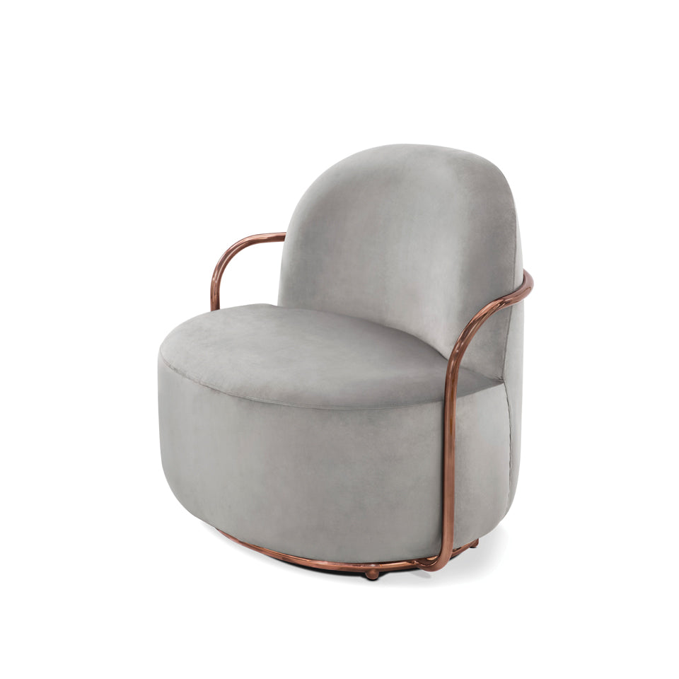 Orion Lounge Chair Blanche Oro