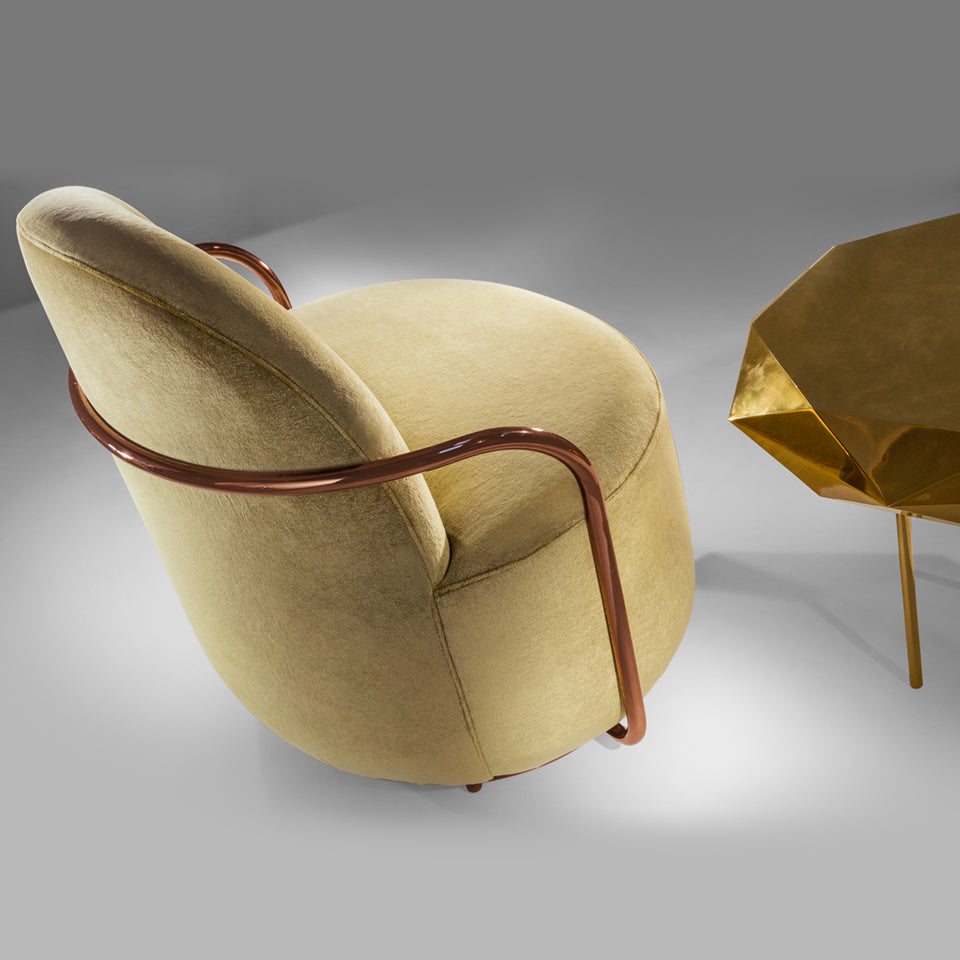 Orion Lounge Chair Gold Oro