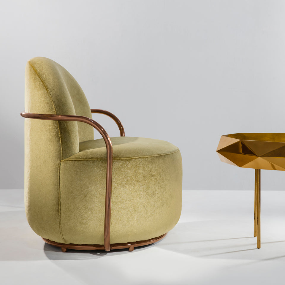 Orion Lounge Chair Gold Oro