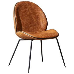 Titan Brown Leather Beetle Chair