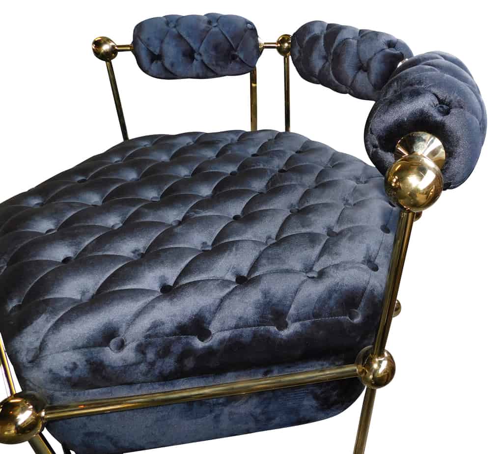 Ivana Velvet and Gold Luxury Leisure Armchair