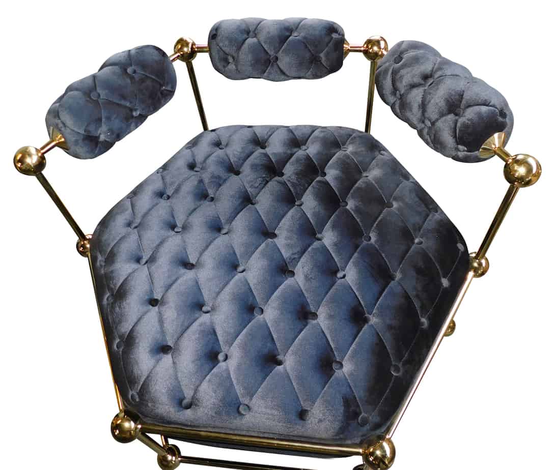 Ivana Velvet and Gold Luxury Leisure Armchair