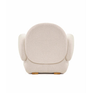 Dolce Armchair - Plush Ivory Boucle Fabric