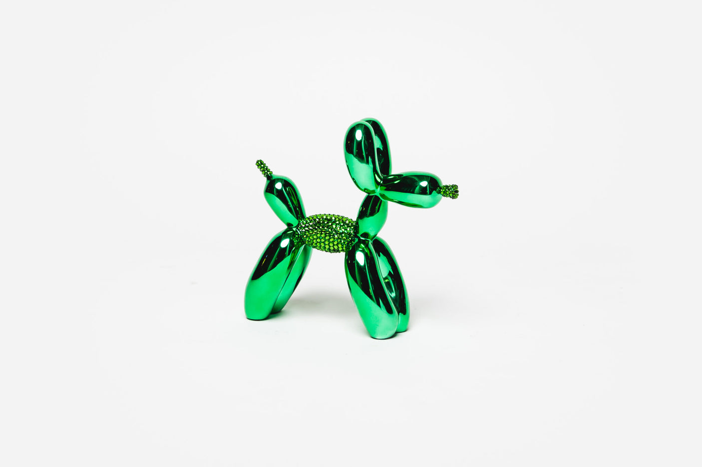 Swarovski and resin Balloon Dog - Green