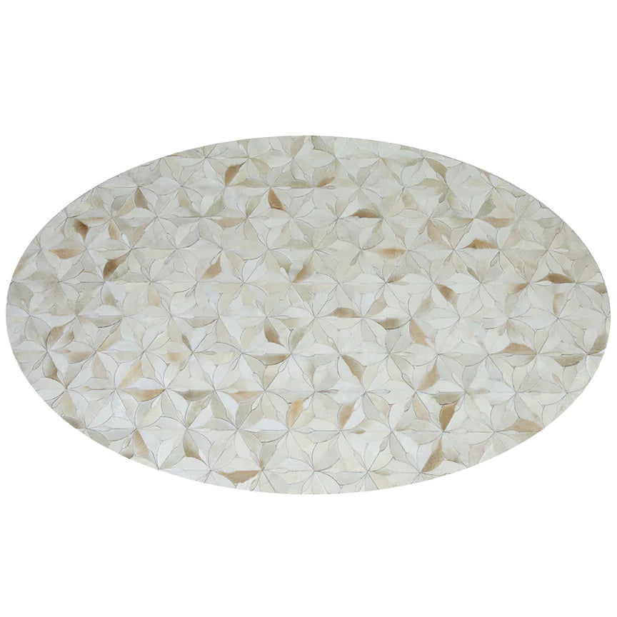 Flores Oval Rug - Cream