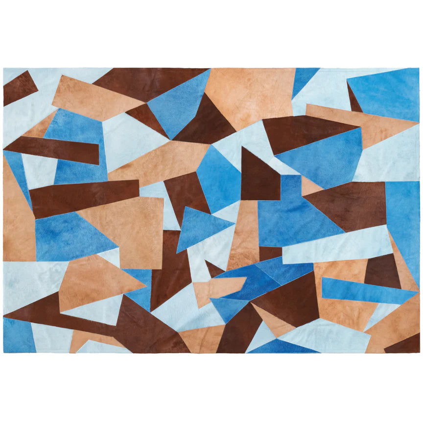 Fragments Rectangle Rug - Blue