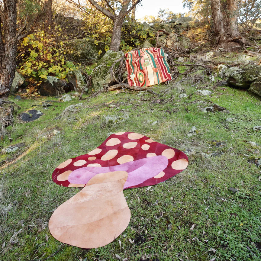 Funghi Rug - Red