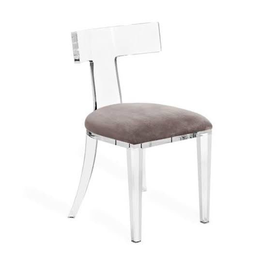 Cambridge Lucite Acrylic T-type Backrest Dining Chair - CUSTOMISE