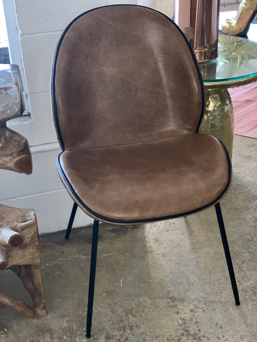 Titan Brown Leather Beetle Chair