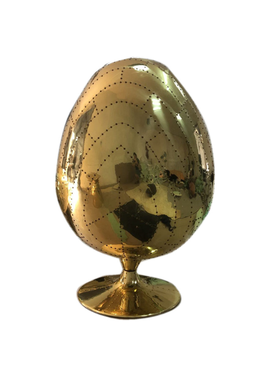 Admiral Pod Egg Chair in velvet and gold metal