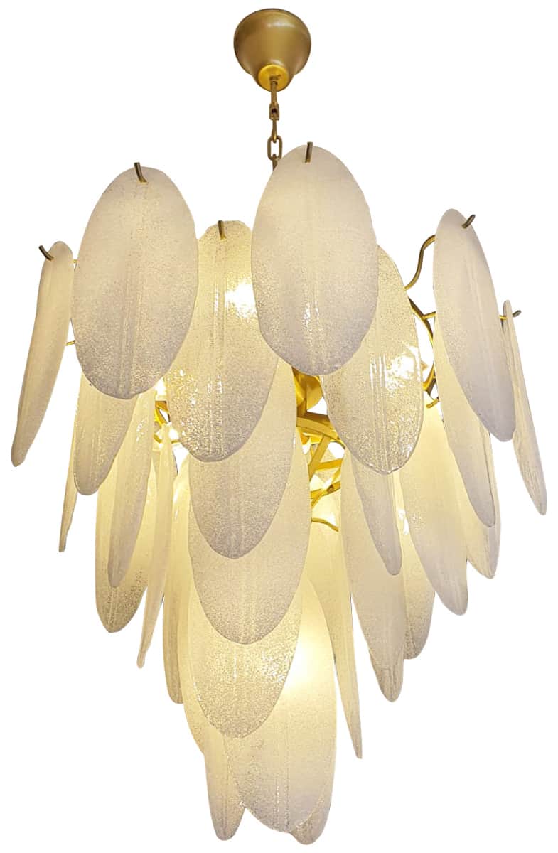 Alva Crystal and Gold Metal Chandelier