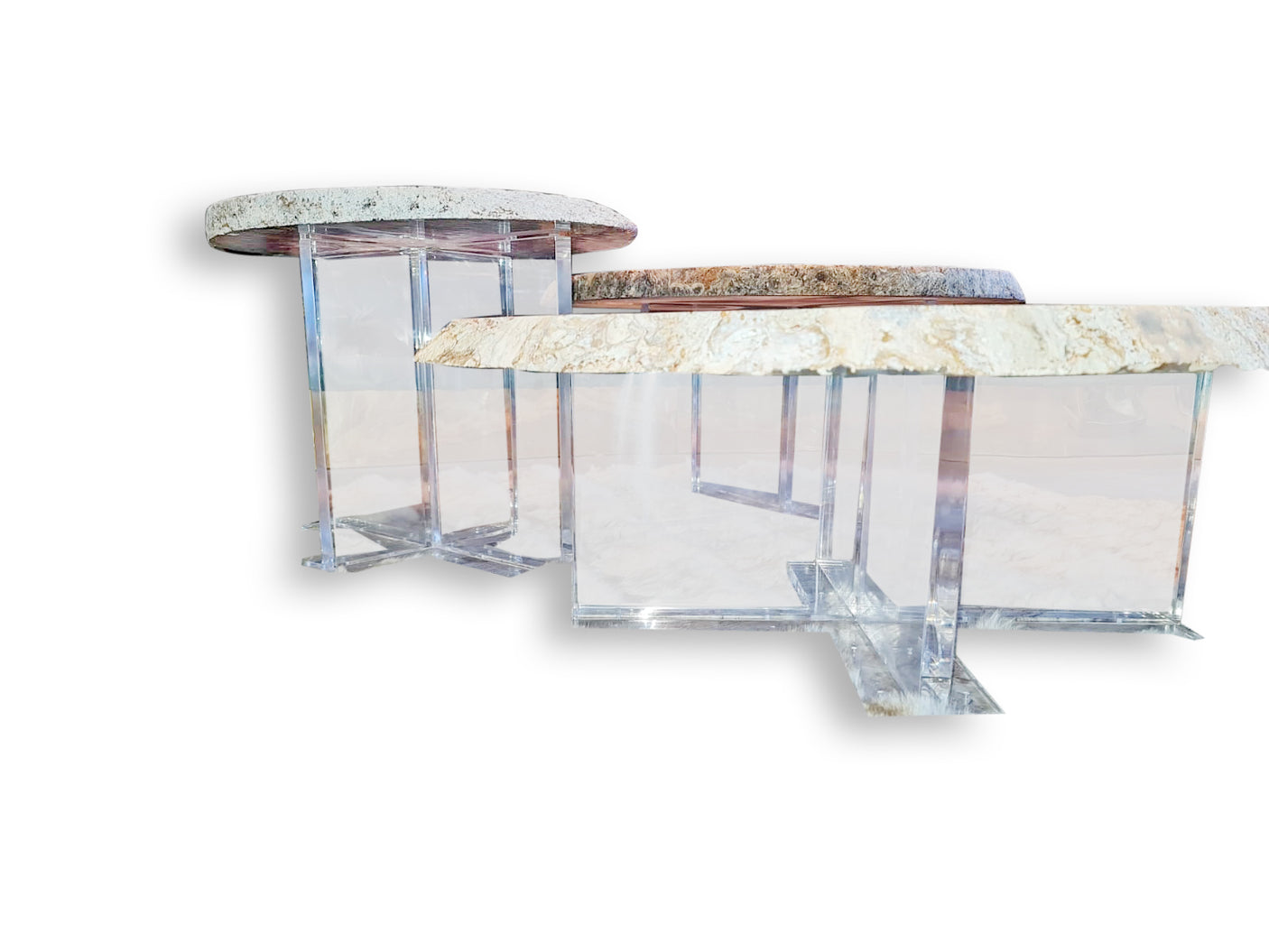 Pedra Semiprecious Stone Nesting Coffee table