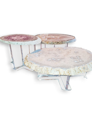 Pedra Semiprecious Stone Nesting Coffee table