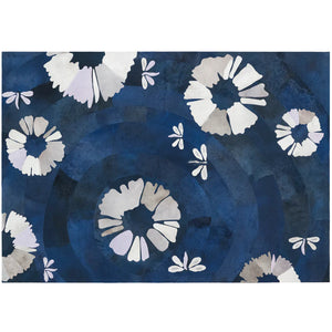 Shibori Rectangle Rug - Blue