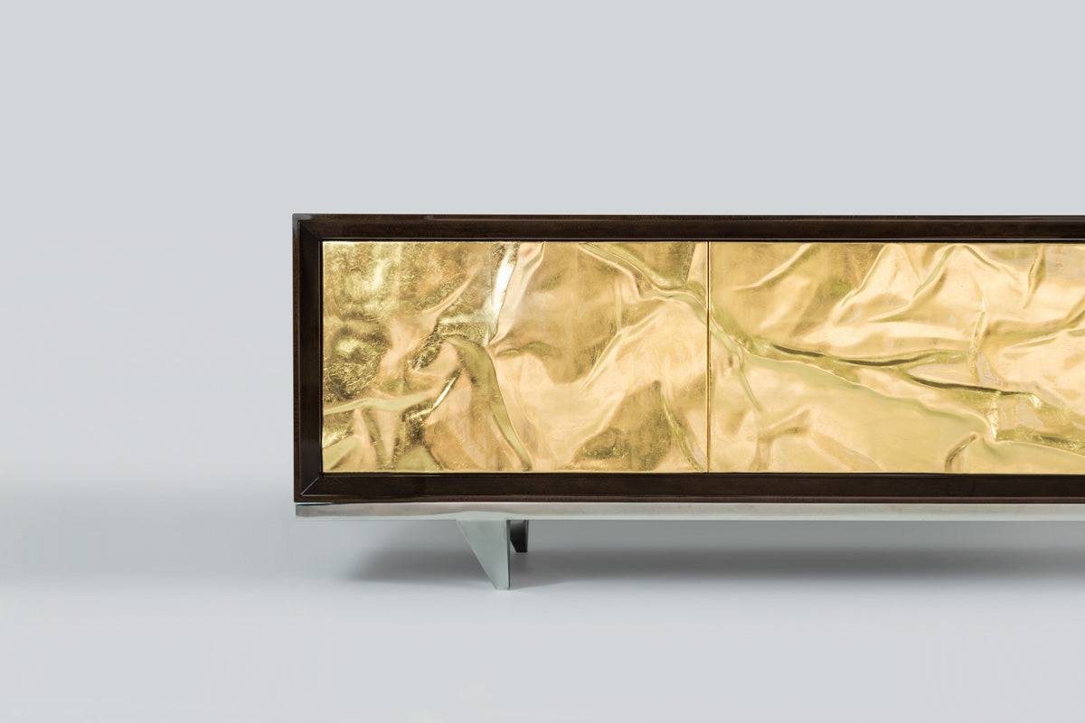 Kres TV Cabinet Gold Leaf