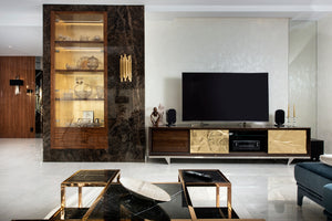 Kres TV Cabinet Gold Leaf