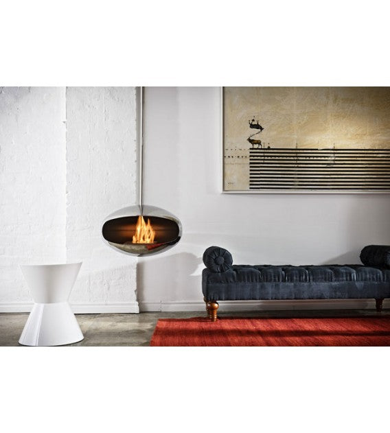 Cocoon Fires Aeris Fireplace Hanging ALL STAINLESS STEEL - Ethanol Fireplace