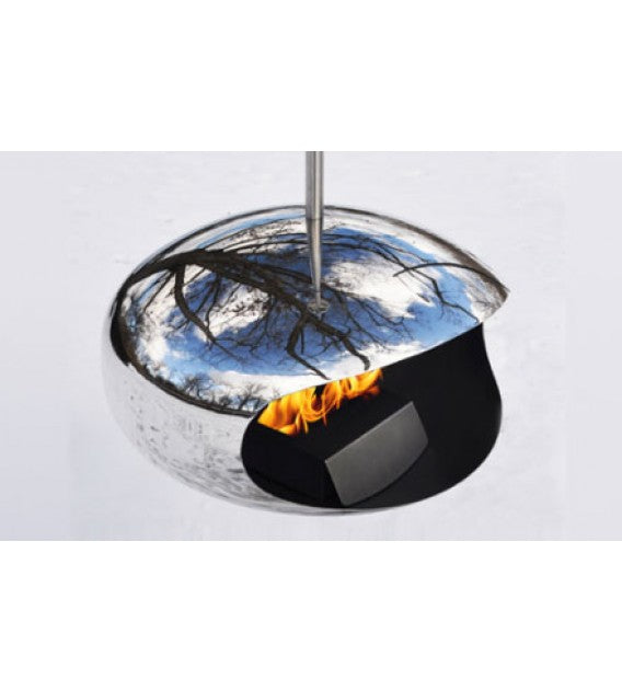 Cocoon Fires Aeris Fireplace Hanging ALL STAINLESS STEEL - Ethanol Fireplace