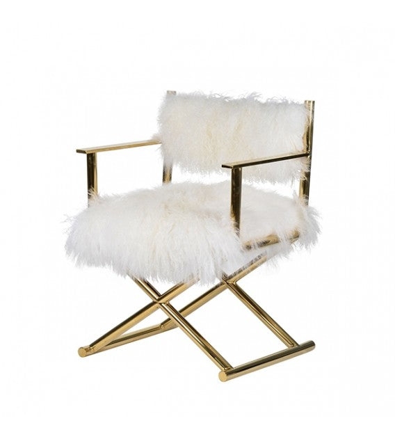 Ciprian Genuine Sheepskin Leisure Chair