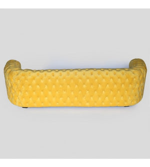 Roundback Beautico Yellow Velvet Chesterfield Four seat Lounge