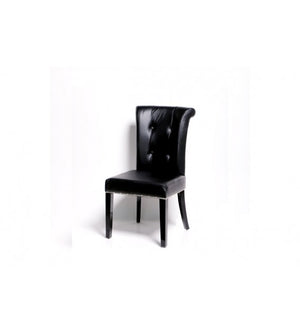 Frederika Black Leather Dining Chair