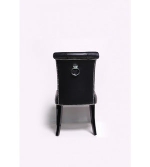 Frederika Black Leather Dining Chair