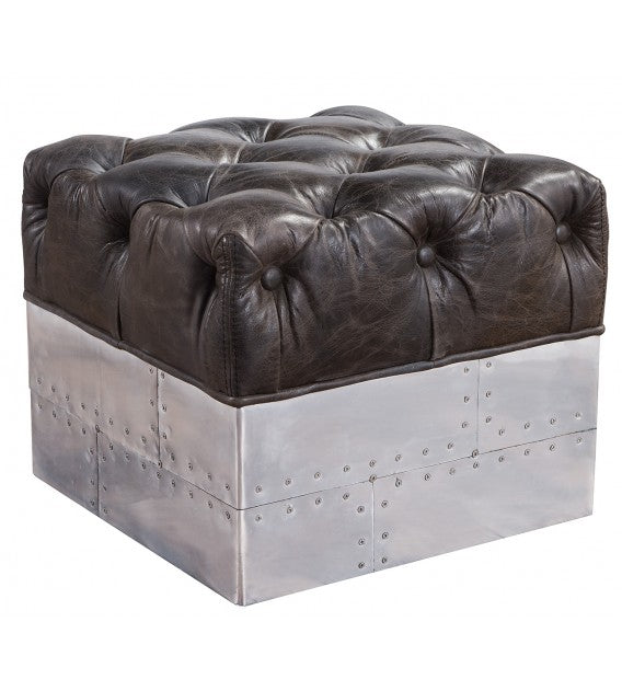 Gladiator Cube Vintage leather Stool