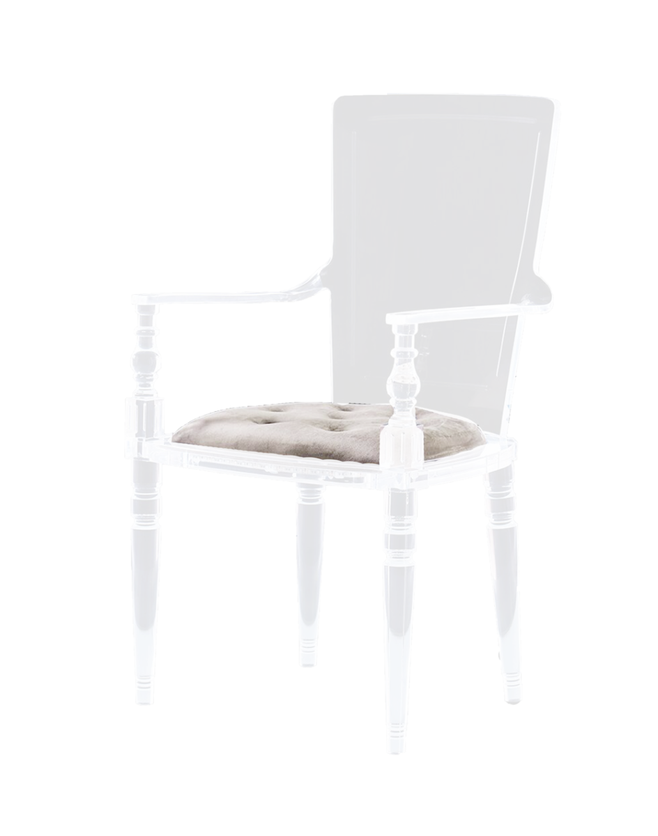 Laurence Lucite Acrylic Dining Chair with Chesterfiled Cushion - CUSTOMISE