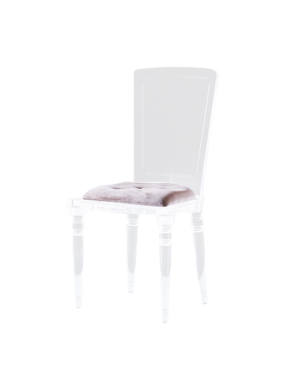 Abbey Lucite Acrylic Armless Dining Chair with Chesterfield Cushion - CUSTOMISE