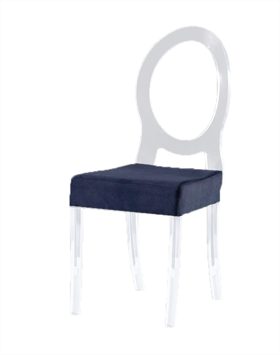 Orlando Lucite Acrylic Chair with Oval Backrest - CUSTOMISE