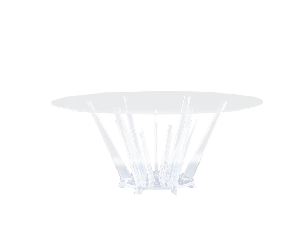 Kryptonite Round 4 dining chair Table Lucite Acrylic - CUSTOMISE