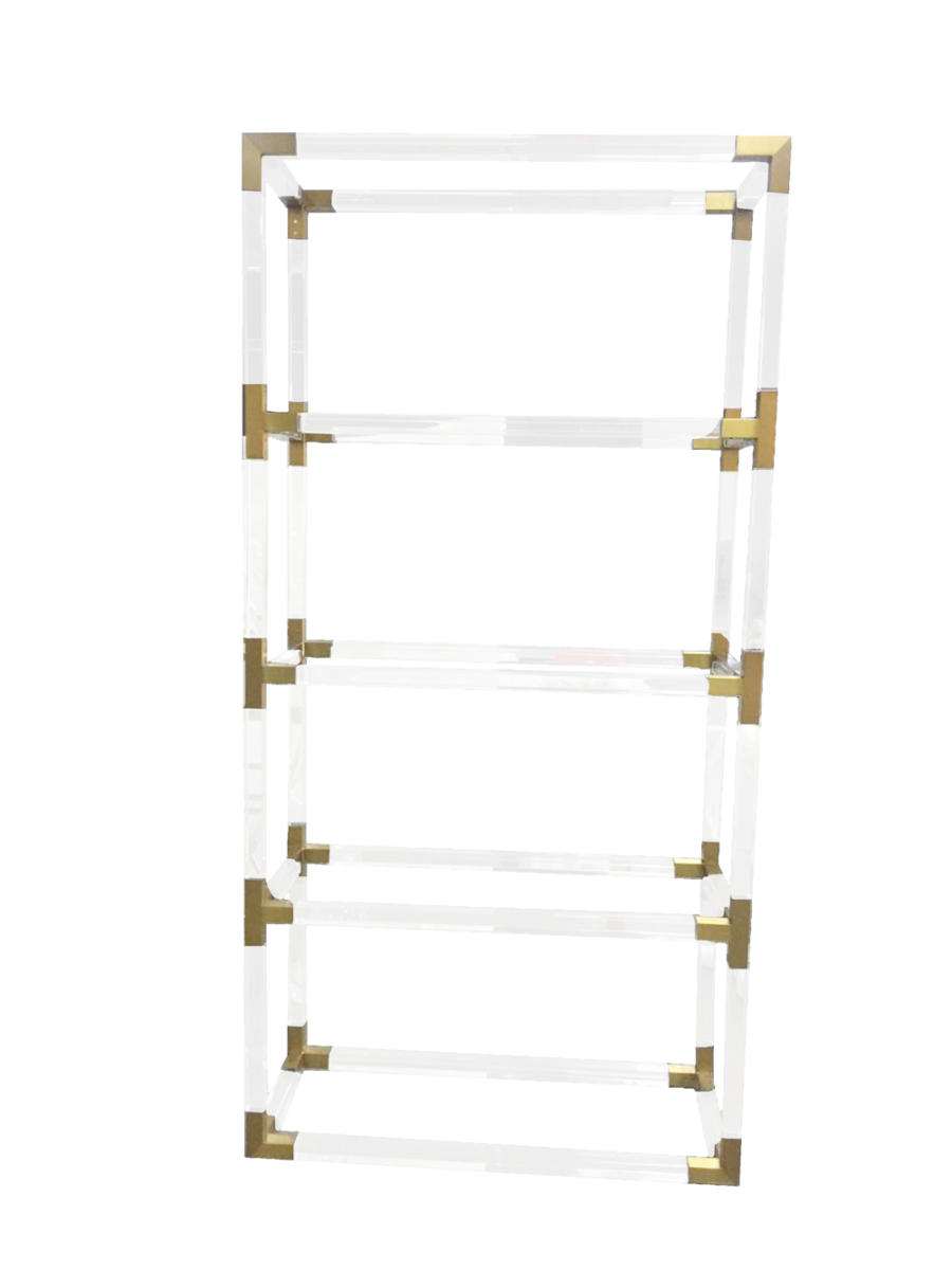 Ainsley Lucite Acrylic Open Bookcase - CUSTOMISE