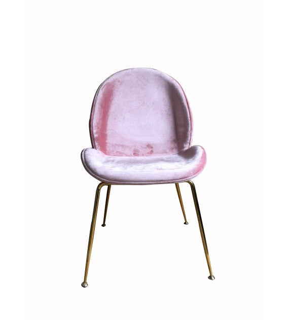 Plush Velvet Upholstered Beetle Chair