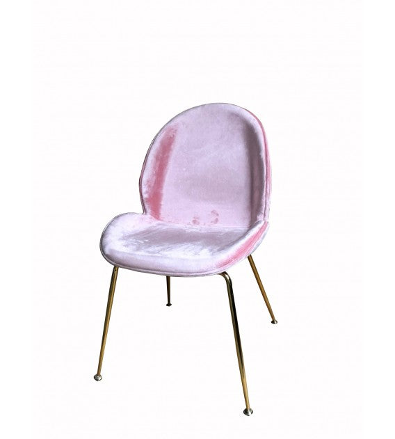 Plush Velvet Upholstered Beetle Chair