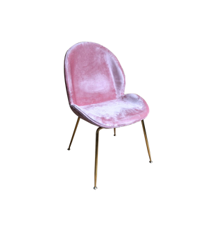 Plush Velvet Upholstered Beetle Chair